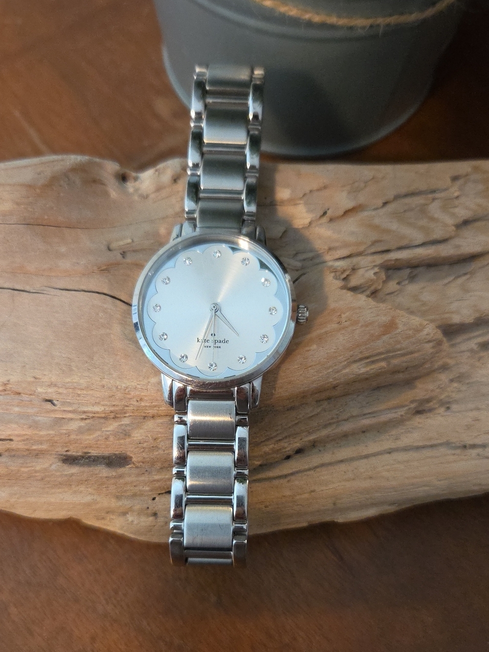 kate spade New York Silver Crystal Dial Stainless Steel Watch